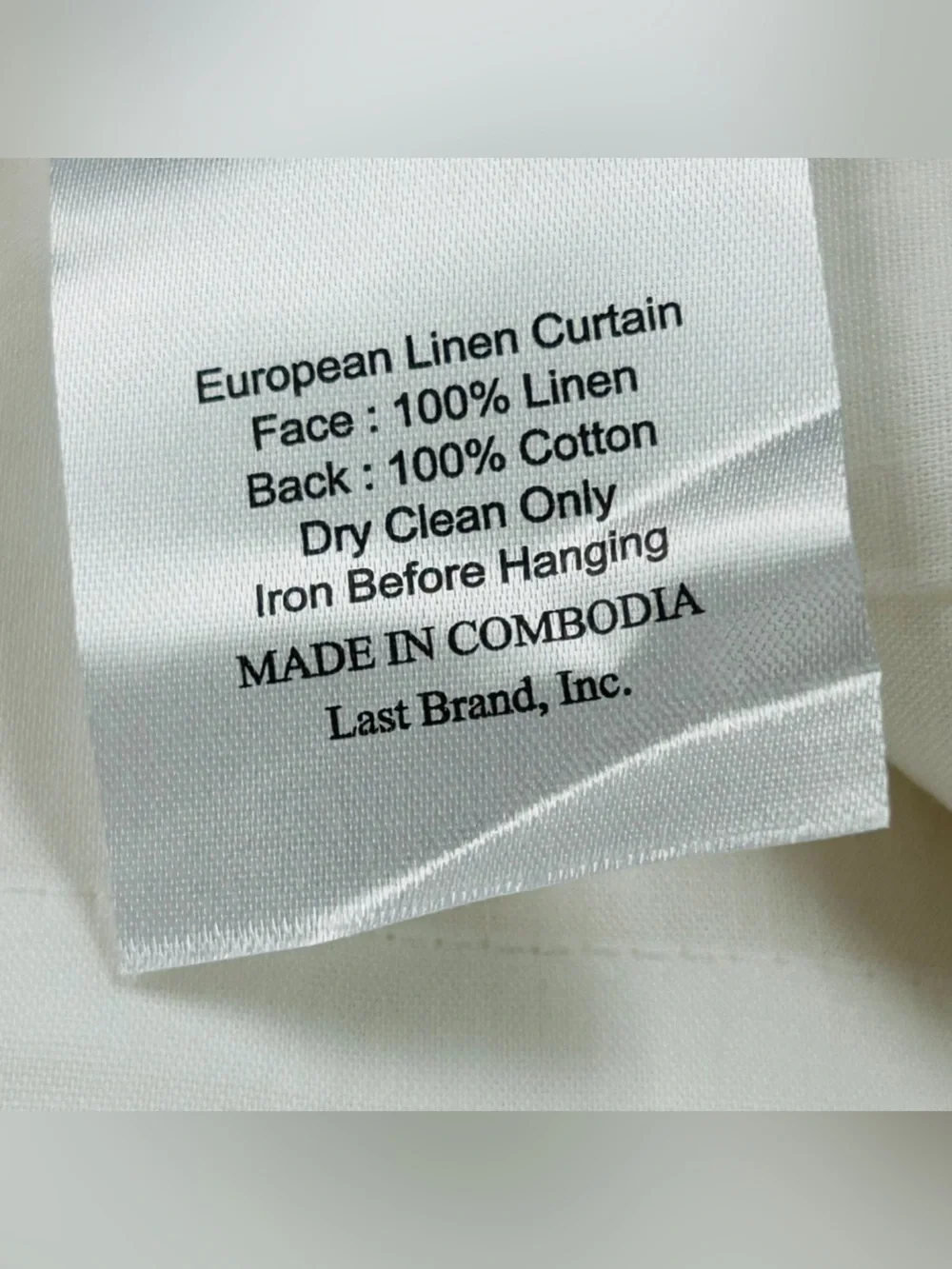 NWOT QUINCE Set Of 2 48x108 European Linen Curtains Cream 8813